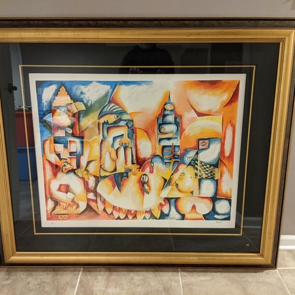 Alexandra Nechita Other - Alexandra Nechita "Skyline" 1997 Lithograph Pencil Signed 180/250 Original